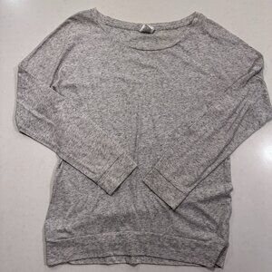 Victoria's Secret PINK Long Sleeve Tunic Shirt, Marled Grey, Size Small